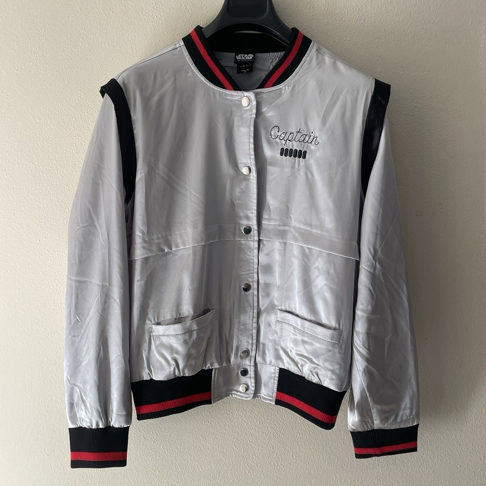 Her Universe Star Wars Captain Phasma Satin Bomber Jacket - Picture 3 of 14